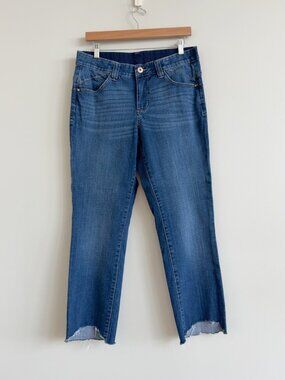 JAG Mid Rise Slim Leg Jeans 12/31 Raw Hem Stretch Comfort Waist